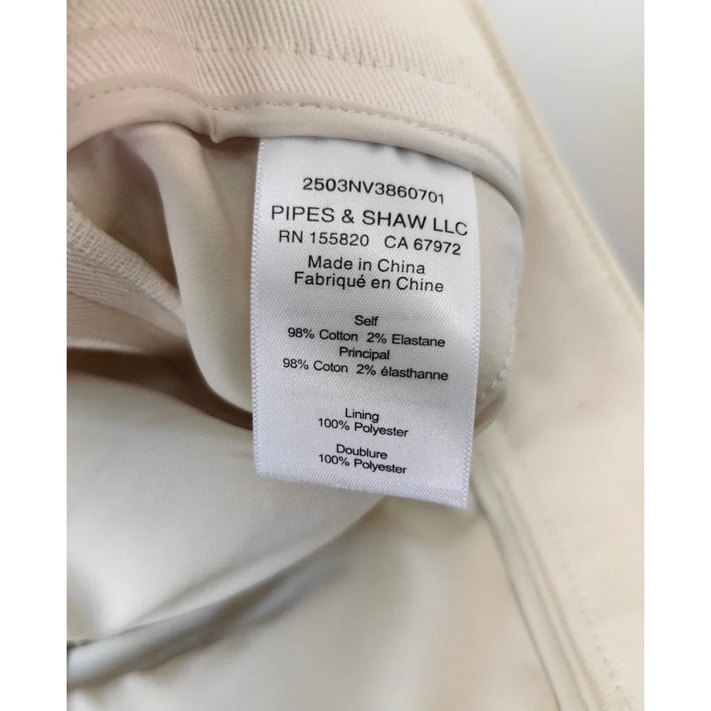 Veronica Beard Kimra Straight-Leg Pant Ecru US 4 - Picture 12 of 12